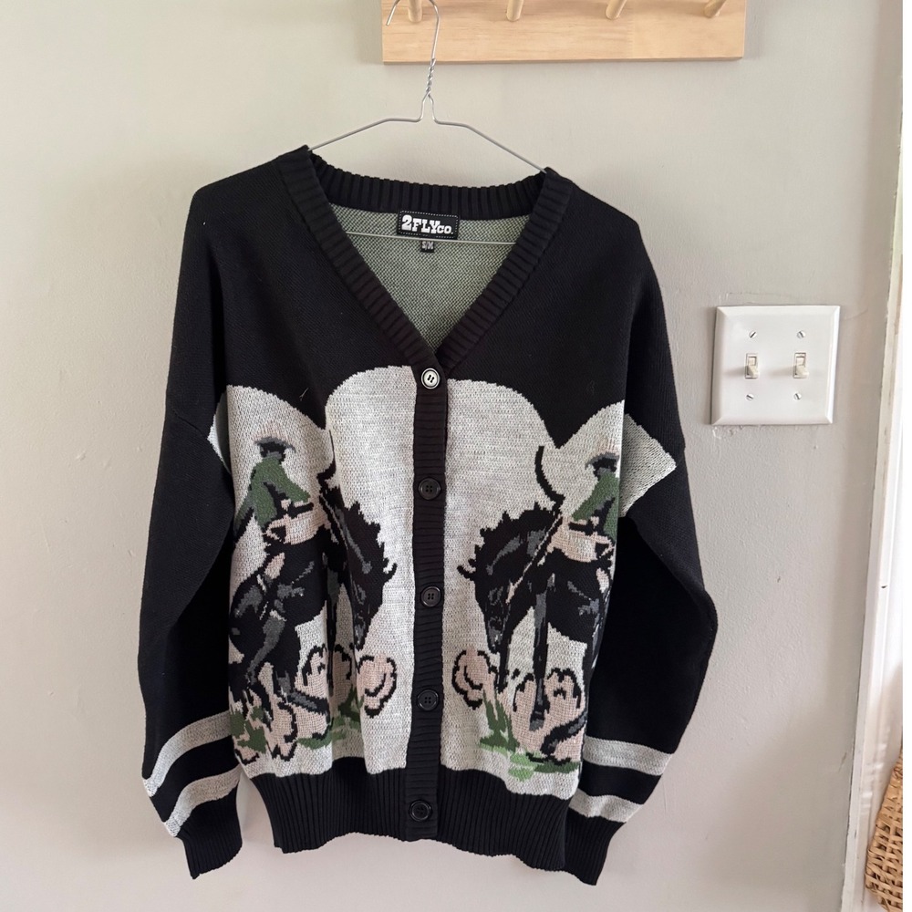 Western Bronc rider sweater